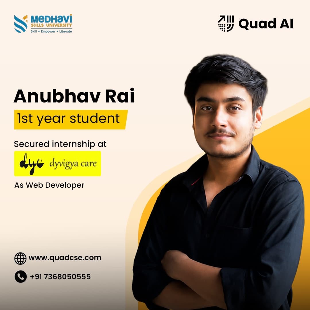 Quad student internship success story 2