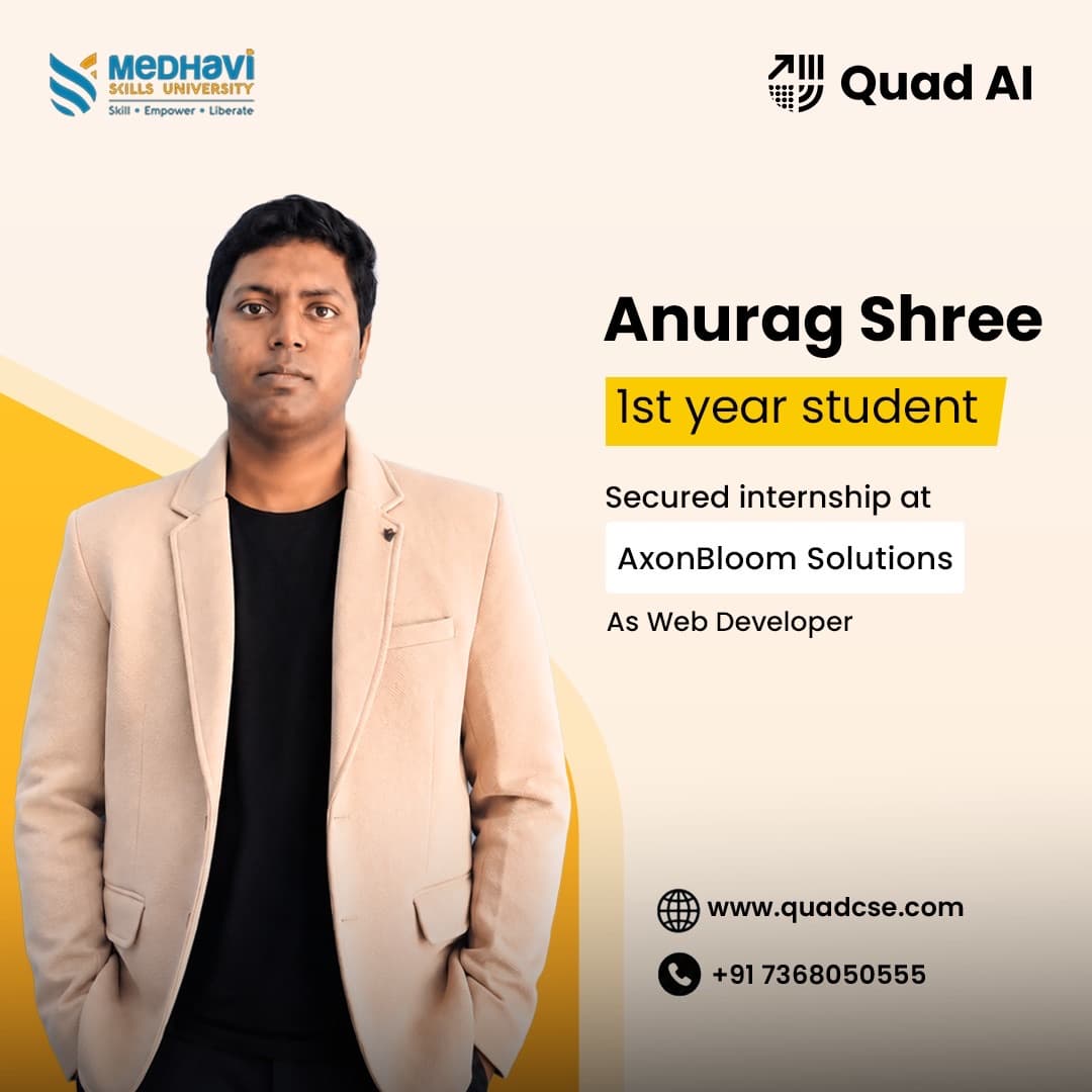 Quad student internship success story 3