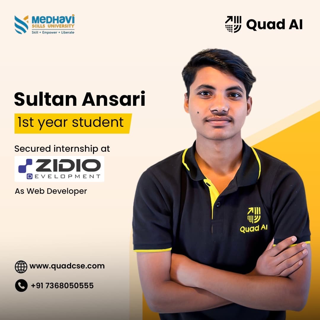 Quad student internship success story 4